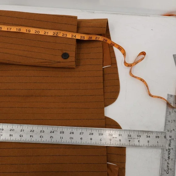 NWT Madewell Blazer Women's 12 Stripe Oversized Brown Pinstripe Notch Lapel wool - Picture 8 of 14